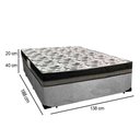 Ver imagem 3 de Cama Box Casal Suede + Colchão Ortobom Iso Dupla Face 60x138x188 Cinza