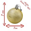 Ver imagem 4 de Kit 24 Bolas Enfeite Natalino Árvore Natal 70mm Dourado