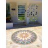 Piso Mosaico Mandala Vitral Árabe R0262 - 90 cm - 1