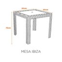 Ver imagem 3 de Kit com 4 Cadeiras e 1 Mesa Ibiza em Polipropileno com Tramas e Proteção Uv