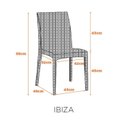 Ver imagem 2 de Kit com 4 Cadeiras e 1 Mesa Ibiza em Polipropileno com Tramas e Proteção UV Marrom