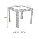 Ver imagem 3 de Kit com 4 Cadeiras e 1 Mesa Ibiza em Polipropileno com Tramas e Proteção UV Marrom