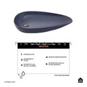 Ver imagem 2 de Cuba De Apoio Para Banheiro Gota Slim Louça Cerâmica 76,5 cm Pingoo.casa - Cinza Fosco