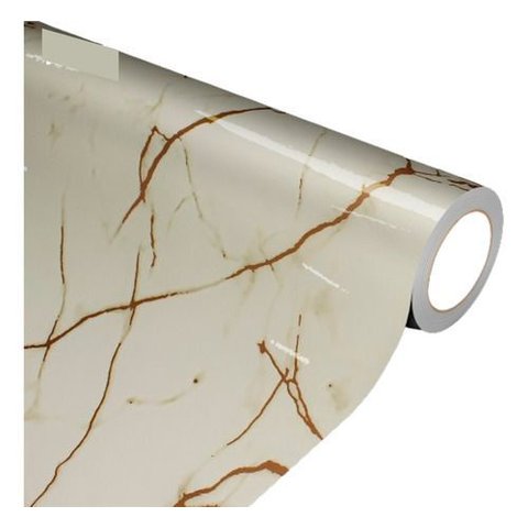 Papel Parede Decorativo Alltak Lavável Todos Modelos 60cmx1m - Mármore Crema Marfil Brilho