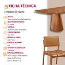 Ver imagem 7 de Sala de Jantar Mesa Noronha 220cm Madeira Tampo Barril Laminado com 8 Cadeiras Eva