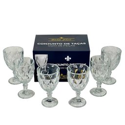 Jogo de Taças Bela Flor Vidro 330ml com 6 Pçs Incolor. - 2