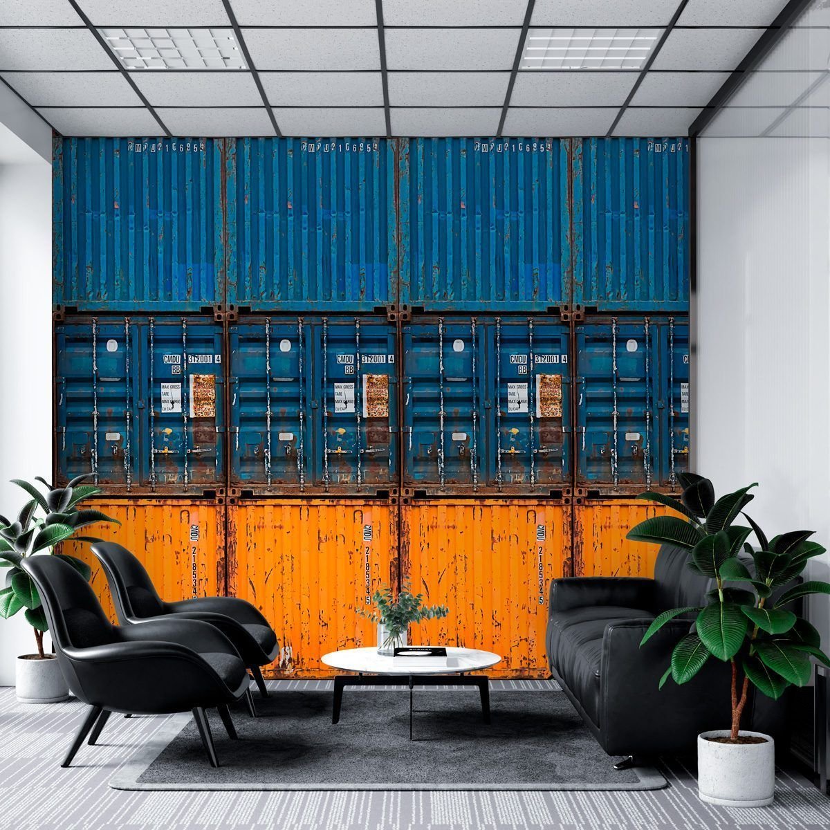 Papel de Parede Adesivo Industrial Container Decor 58 - 1