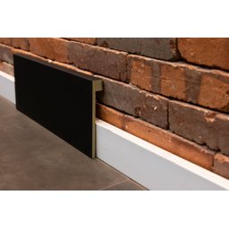 Rodapé de Sobrepor (pacote com 4un) 12cm preto liso | Santa Rita Reveste - 1