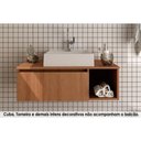 Ver imagem 1 de Balcão p/ Banheiro Suspenso BN3601 1 Porta cor Amêndoa - Tecno Mobili