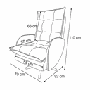 Ver imagem 4 de Poltrona de Amamentação Clarice Giro Balanço Bebê Completo: Pb 606 Boule Rose
