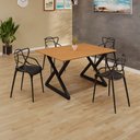 Ver imagem 2 de Sala de Jantar Mesa 120x90 4 Cadeiras Allegra Estilo Moderno