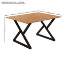 Ver imagem 4 de Sala de Jantar Mesa 120x90 4 Cadeiras Allegra Estilo Moderno