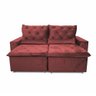 Sofá Retrátil Premium 150m em Suede Reclinável e com 2 Módulos Milão Terracota - 1