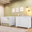 Ver imagem 2 de Jogo de Quarto Infantil Zaki Cômoda e Berço Katatau Branco Fosco - Reller Móveis