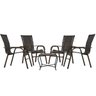 Conjunto 4 Cadeiras e Mesa de Centro Bela, para Área de Churrasco, Quintal, Área de Lazer - Pedra Fe - 1
