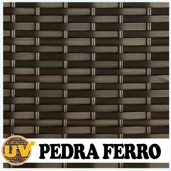 Conjunto área com 4 cadeiras e mesa de centro Napoly, edícula, varanda, sacada - vim/ fibra sintétic - 3