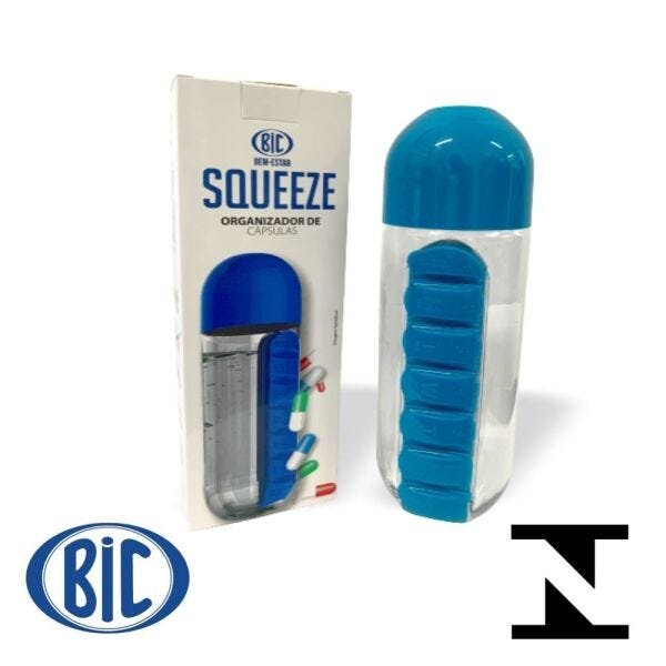 01 Garrafa Água Squeeze Porta Comprimidos - BIC - 1
