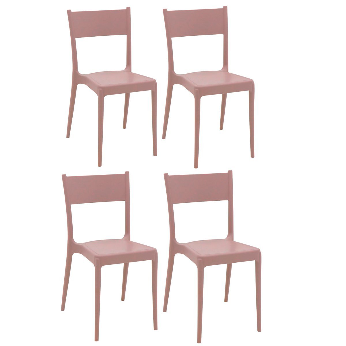 Conjunto 4 Cadeiras de Polipropileno e Fibra de Vidro Summa Eco Diana - Tramontina - Camurça 92030/4