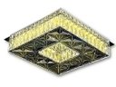 Ver imagem 3 de Lustre Plafon 24w Quadrado 35x35 Cristal Led Sobrepor 3000k Bivolt