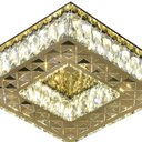Ver imagem 2 de Lustre Plafon 24w Quadrado 35x35 Cristal Led Sobrepor 3000k Bivolt