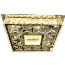 Ver imagem 1 de Lustre Plafon 24w Quadrado 35x35 Cristal Led Sobrepor 3000k Bivolt