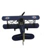 AVIÃO 36CM MINIATURA METAL VINTAGE RETRO DECORATIVA - Azul - 3