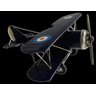 AVIÃO 36CM MINIATURA METAL VINTAGE RETRO DECORATIVA - Azul - 1