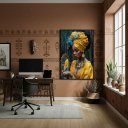 Ver imagem 2 de Quadro Decorativo Oxum - Orixá Reverenciada - 70x50cm:moldura Branca