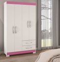 Ver imagem 2 de Guarda-Roupa 4 Portas NT 5005 Rosa - Notável