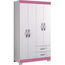 Ver imagem 1 de Guarda-Roupa 4 Portas NT 5005 Rosa - Notável