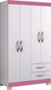 Ver imagem 1 de Guarda-Roupa 4 Portas NT 5005 Rosa - Notável