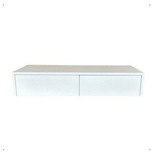 Mesa de Cabeceira Penteadeira 2 Gavetas Moderna Organizadora Compacta Suspensa 80x15x40cm