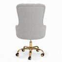 Ver imagem 4 de Cadeira Poltrona Home Office Helena Capitonê Base com Rodinhas Dourada