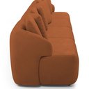 Ver mais imagens de Sofá 5 Lugares para Sala de Estar Living 388cm Arlo F04 Veludo Telha Tc-12022 - Lyam Decor