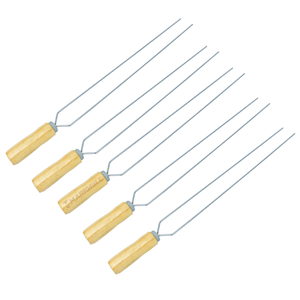 Kit 5 Espeto Duplo Slim Fino para Churrasqueira Churrasco