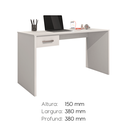 Ver imagem 2 de Mesa para Computador Escritório Home Office com Gaveta:branco