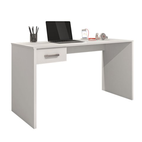 Mesa para Computador Escritório Home Office com Gaveta:branco
