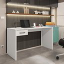 Ver imagem 4 de Mesa para Computador Escritório Home Office com Gaveta:branco