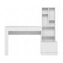 Ver imagem 1 de Escrivaninha Office com Estante Biblioteca Lion Branco Fosco - Mabe Magazine