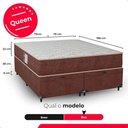 Ver imagem 6 de Cama Box Baú Queen + Colchão Prime Espuma D45 Marrom Suede Marrom/marrom