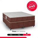 Ver imagem 7 de Cama Box Baú Queen + Colchão Prime Espuma D45 Marrom Suede Marrom/marrom