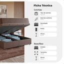 Ver imagem 5 de Cama Box Baú Queen + Colchão Prime Espuma D45 Marrom Suede Marrom/marrom