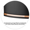 Ver imagem 5 de Lixeira de Pia 2,5 Litros Eleganza Detalhe Cobre Rosé Gold Cozinha - Preto/Cobre