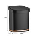 Ver imagem 4 de Lixeira de Pia 2,5 Litros Eleganza Detalhe Cobre Rosé Gold Cozinha - Preto/Cobre