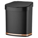 Ver imagem 1 de Lixeira de Pia 2,5 Litros Eleganza Detalhe Cobre Rosé Gold Cozinha - Preto/Cobre