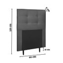 Ver imagem 3 de Cabeceira Estofada Cama Box Solteiro 90 Cm Lorena Suede:suede Cinza