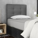 Ver imagem 2 de Cabeceira Estofada Cama Box Solteiro 90 Cm Lorena Suede:suede Cinza