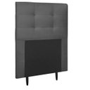 Ver imagem 1 de Cabeceira Estofada Cama Box Solteiro 90 Cm Lorena Suede:suede Cinza