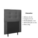 Ver imagem 6 de Cabeceira Estofada Cama Box Solteiro 90 Cm Lorena Suede:suede Cinza