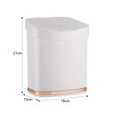 Ver imagem 4 de Lixeira de Pia 2,5 Litros Eleganza Detalhe Cobre Rosé Gold Cozinha - Branco/Cobre